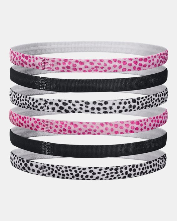 Mädchen Stirnbänder mit UA Aufdruck – 6er-Packung, Pink, pdpMainDesktop image number 1